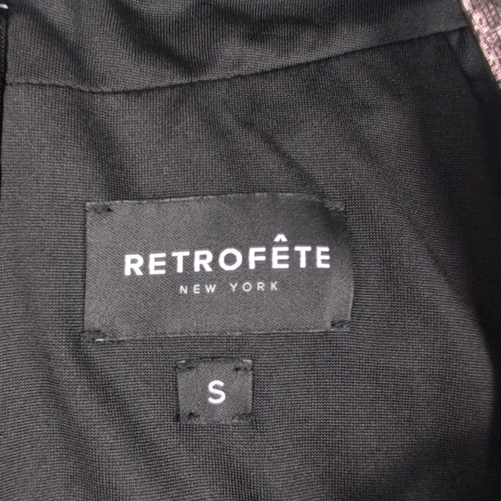 RETROFETE New York Metallic Rose Gold Ruched Halter Maxi‎ Dress Size S - Picture 5 of 8